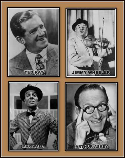 Comedians - Jimmy Wheeler, Max Wall, Arthur Askey and Ted Ray